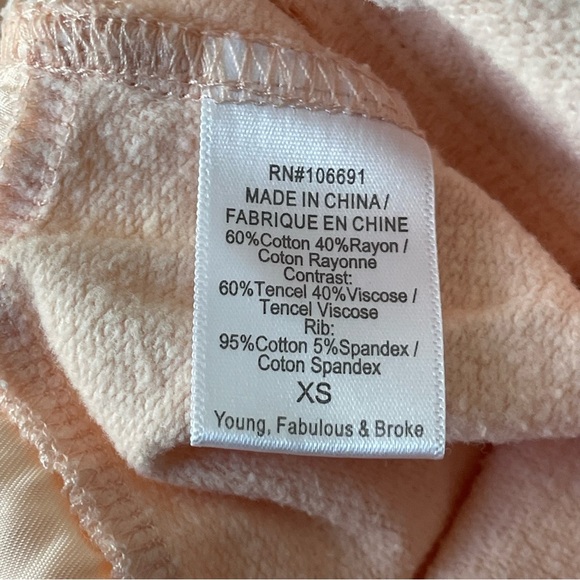 Young Fabulous & Broke Odin Peach Color High Rise Jogger Pants 35220 - Picture 13 of 14